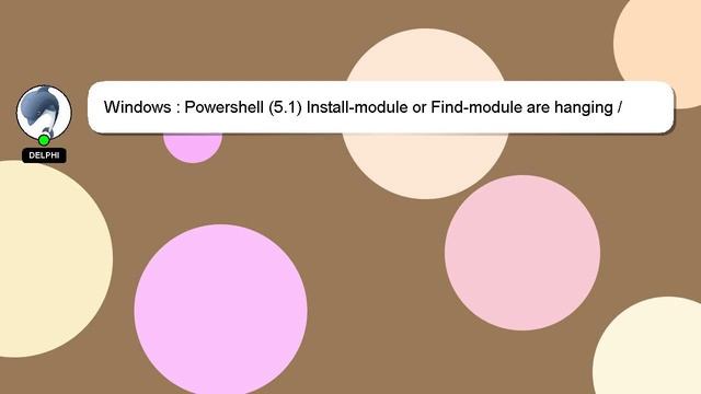 Windows : Powershell (5.1) Install-module or Find-module are hanging / blocked смотреть онлайн