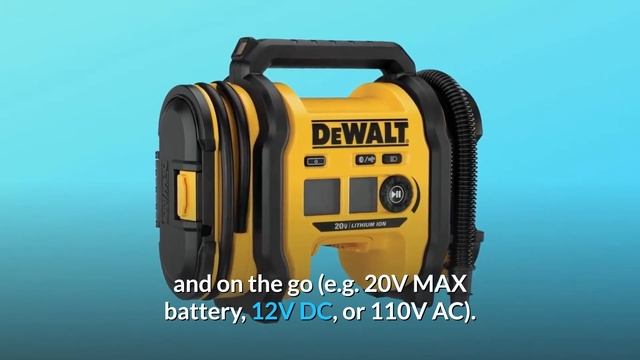 DEWALT 20V MAX Cordless Tire Inflator Tool Only (DCC020IB) смотреть онлайн