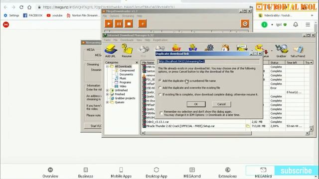 cara mengambil file MEGA menggunakan IDM internet download manager смотреть онлайн