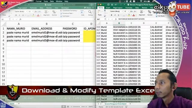 Tutorial Google ID Card Generator: Modify Template Excel Murid dengan ID Password Google Classroom смотреть онлайн