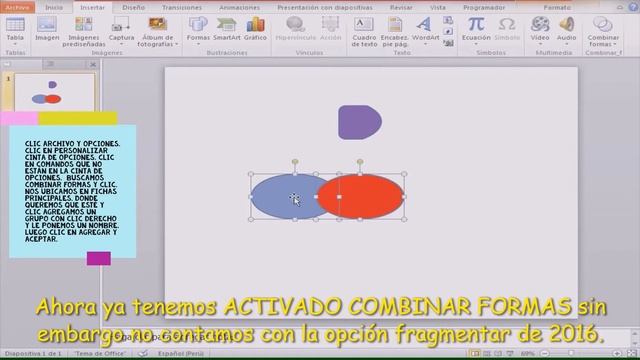 Activar COMBINAR FORMAS en POWER POINT 2010 смотреть онлайн