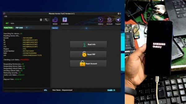 How to bypass Samsung M52 Frp (Sm-M526BR) using Phoenix Service Tool #ibypassnepal