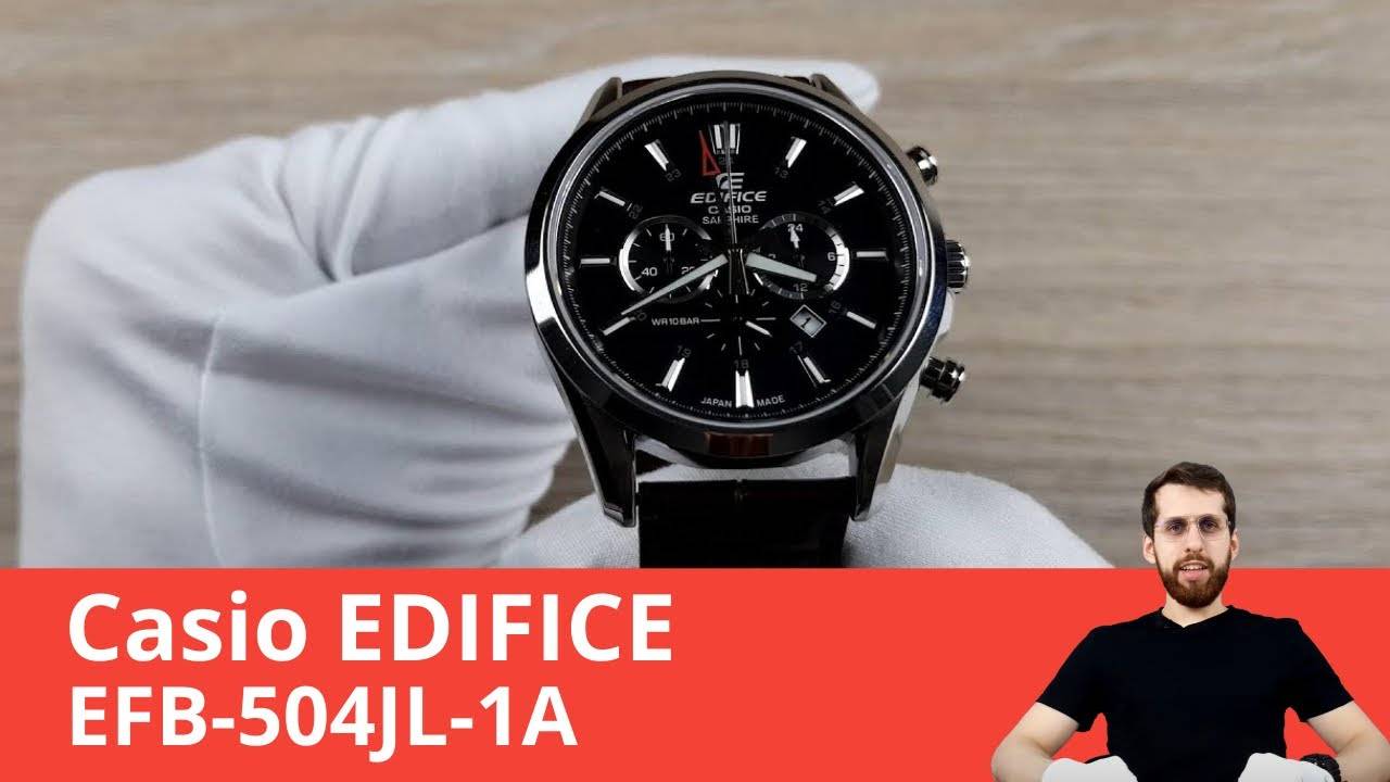 Casio EDIFICE MADE IN JAPAN / EFB-504JL-1A - Обзор и Настройка