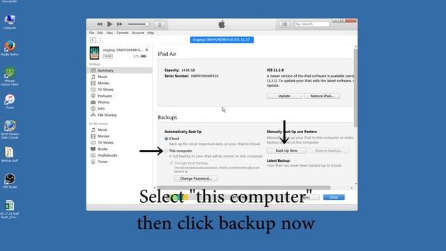 ITunes iPad backup смотреть онлайн