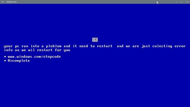 My Blue Screen windows 98 windows 10 editon bsod смотреть онлайн