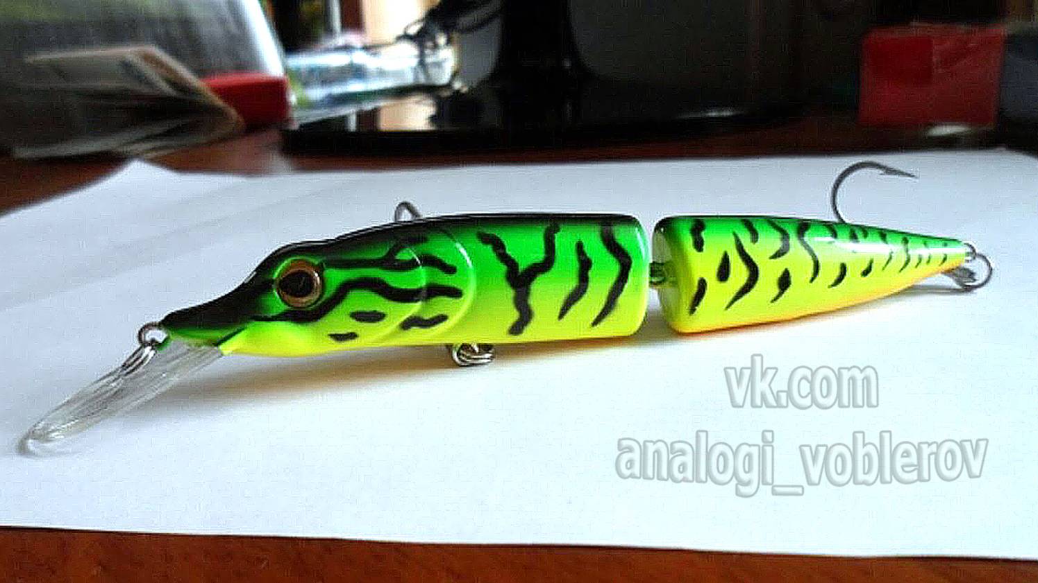 Копия - Jaxon Pike 2-sec - клевый составной воблер на пассивную щуку с Али #lure