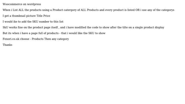 Wordpress: Woocommerce SKU On ALL Products Page