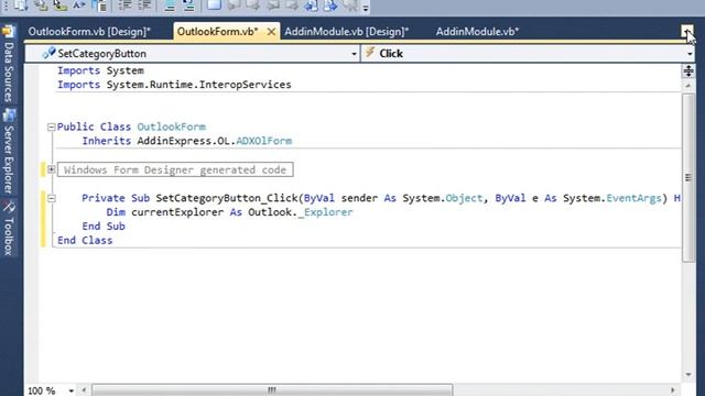 Build Outlook Explorer regions: LeftSubpane region (VB.NET, C#) смотреть онлайн