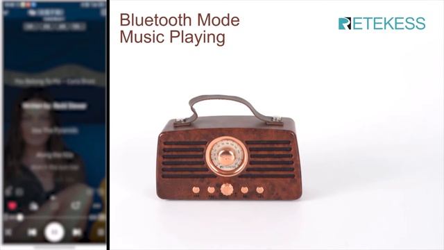 Retekess TR607 Classical Retro FM Radio Receiver Portable MP3 Radio stereo Bluetooth Speaker смотреть онлайн
