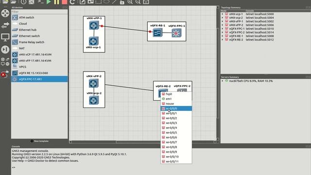 how to install Juniper vMX and vQFX on GNS3 with ubuntu 18.04 LTS - Full Lab setup смотреть онлайн
