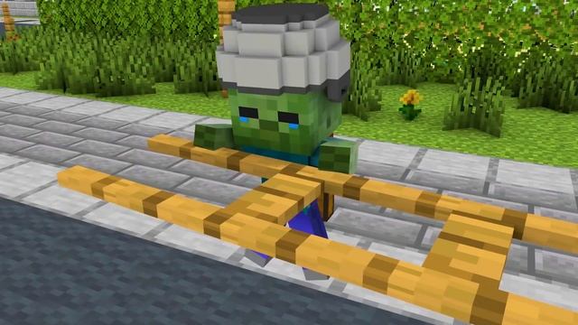 Zombie dad lost his baby - Sad Story - Minecraft Animation смотреть онлайн