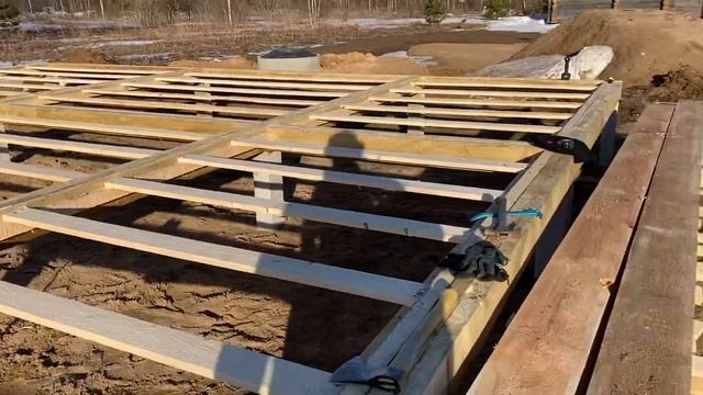 Каркасный дом 6х8, закончили обвязку смотреть онлайн