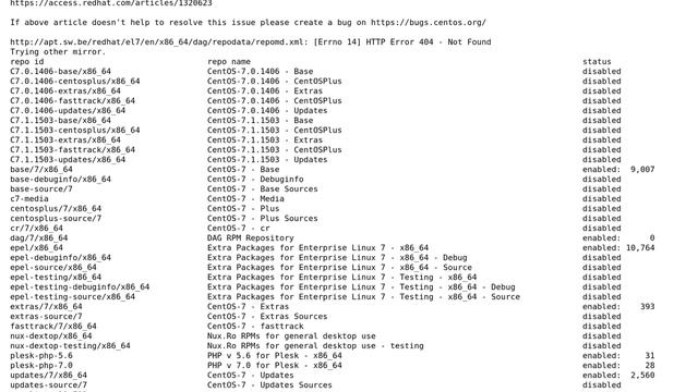 Mirror not found when trying to install FFMPEG on CENTOS7 смотреть онлайн