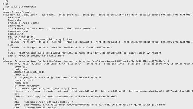 Unix & Linux: How can let grub boot Kali directly instead of giving me a command line on boot? смотреть онлайн