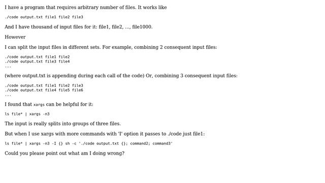 Unix & Linux: xargs with multiple commands and max-args смотреть онлайн