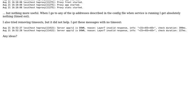 Haproxy load balancer does not work from centos7 смотреть онлайн