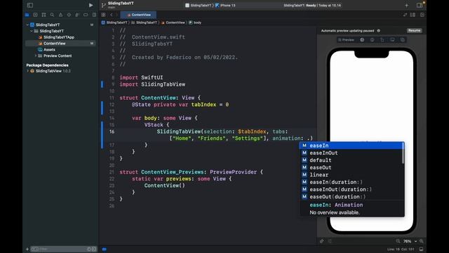 How to create Sliding Tabs in SwiftUI Tutorial 2022 (Xcode) смотреть онлайн