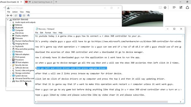 how to connect your Xbox 360 wired controller to any windows смотреть онлайн