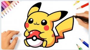 КАК НАРИСОВАТЬ МИЛОГО ПИКАЧУ KAWAII ЛЕГКО ⚡