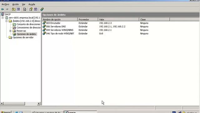 11 - configurar el servidor de DHCP para que asigne los dos servidores de DNS y de WINS смотреть онлайн