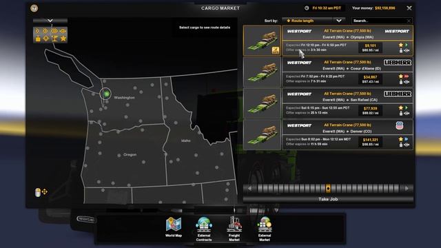 ATS - Cascadia Day Cab Build & Drive (BIG WHEELS)