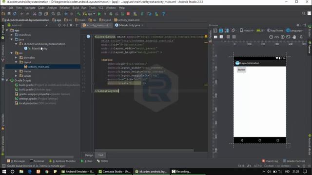 Android Studio - How to make Layout Animation смотреть онлайн