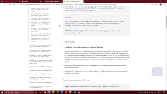 [KB5001391] Cumulative update preview for Windows 10 version 20H2 - April 2021! смотреть онлайн