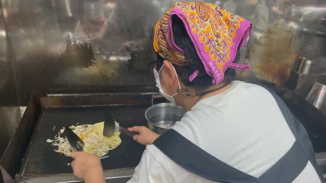 【Old Style-Japanese Pancake】This Is The Typical Local Japanese Restaurant. 