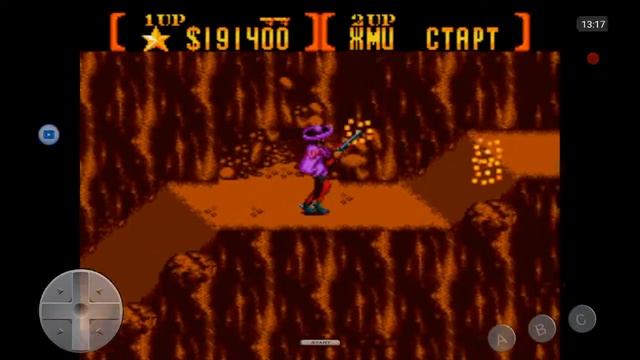 Sunset riders. Sega. Android. Super md emulator. смотреть онлайн