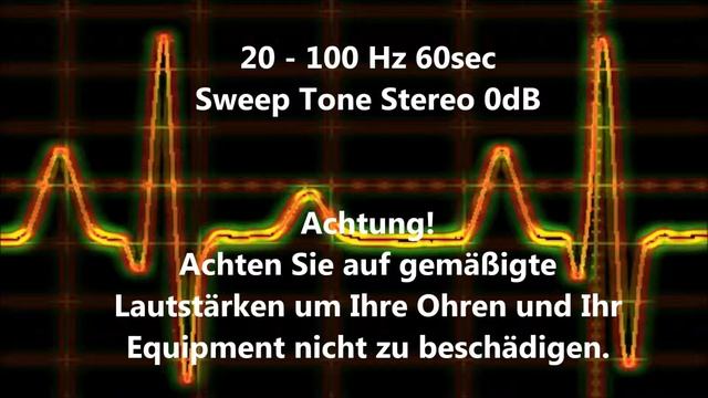 20 - 100 Hz Sweep Tone Audio Sweep Ton wechselnde Frequenz смотреть онлайн