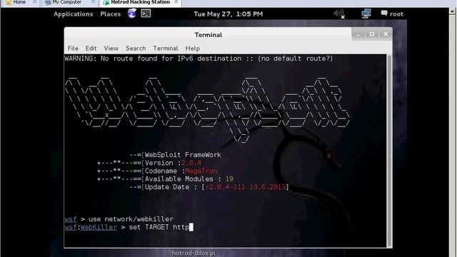 DDOS Attack Using Websploit In Kali Linux смотреть онлайн