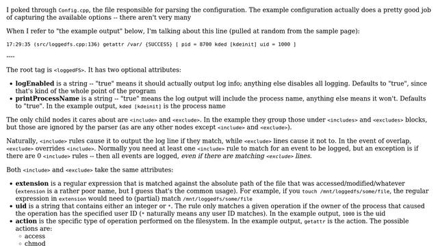 Unix & Linux: LoggedFS configuration file syntax смотреть онлайн