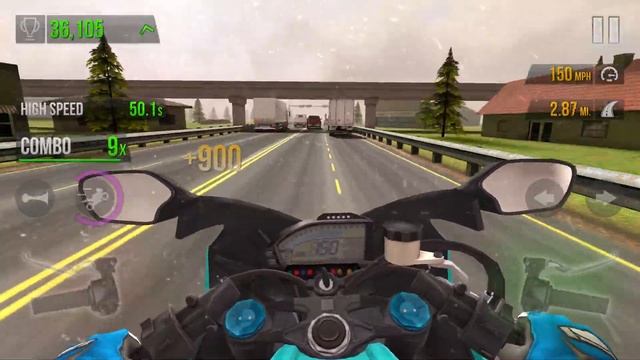 FULL THROTTLE RUN | 5.4mi | CBN1000R | Traffic Rider IOS