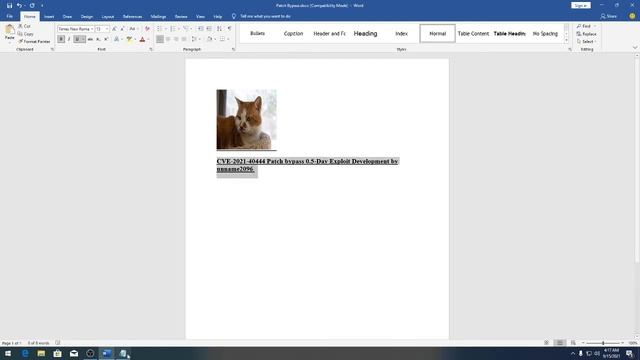 CVE-2021-40444 patch bypass 0.5day exploit fullchain смотреть онлайн