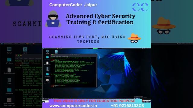 Scanning IpV6 port and MAc using thcping6 смотреть онлайн
