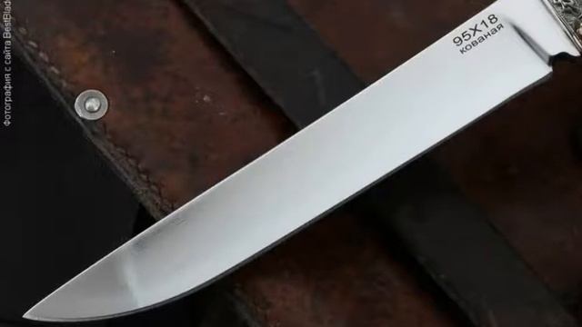 Нож Lemax Стик (95х18, мельхиор, граб) смотреть онлайн