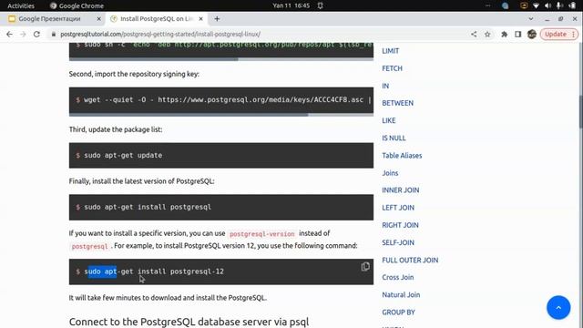 How to install PostgreSQL on ubuntu (Ubuntu uchun PostgreSQL databaseni install qilish) смотреть онлайн