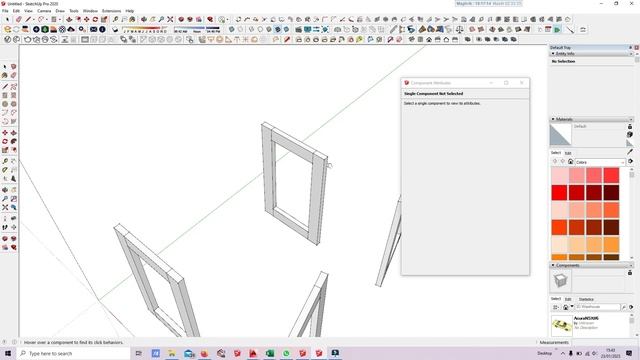 Animating Doors with group in SketchUp with Dynamic Components смотреть онлайн