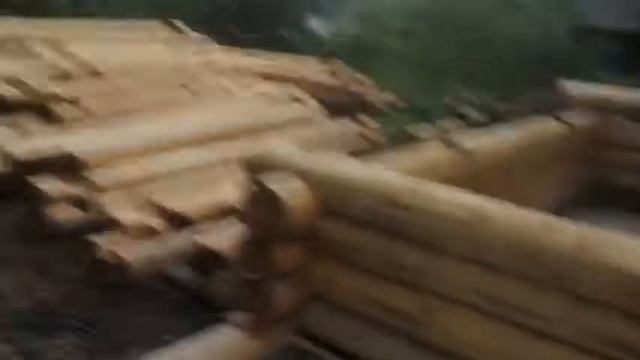 Срубы из бревна. Установка бревна в ряд. смотреть онлайн