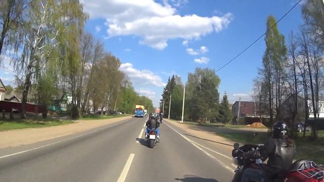 Открытие мото-сезона в г.Можайск ч.2: возвращение и проезд в концертный зал. смотреть онлайн