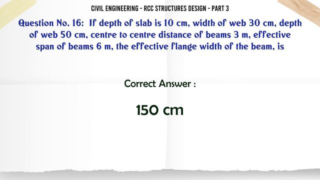 MCQ Questions RCC Structures Design - Part 3 with Answers смотреть онлайн