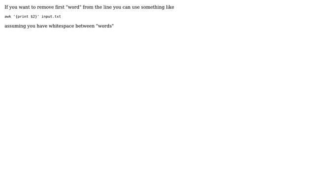 Unix & Linux: How to remove a string of characters after and before a specific character? смотреть онлайн