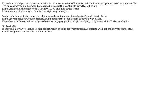 Unix & Linux: Safely changing Linux kernel config programmatically (2 Solutions!!) смотреть онлайн
