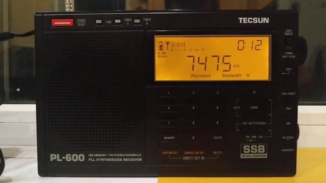 Tecsun PL-600. 7475 kHz/ R. THAILAND/ THANI/ 21:12 UTC смотреть онлайн