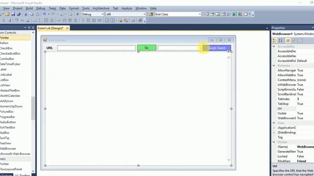 How to make a Web Browser Application in Visual Studio 2010 смотреть онлайн