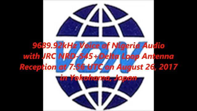 9689 92kHz Voice of Nigeria Audio with JRC NRD 545+Delta Loop Antenna смотреть онлайн