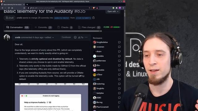 Will Audacity be sending telemetry to Google and Yandex? смотреть онлайн