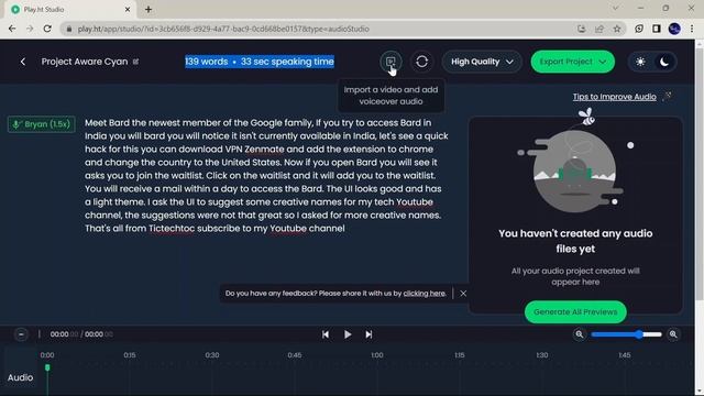 Free AI text to Voice generator for Creators: 50 hours of credit смотреть онлайн