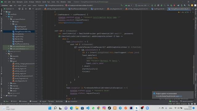TUTORIAL CHANGE PASSWORD DI PROJECT FIREBASE || (Android Studio) смотреть онлайн