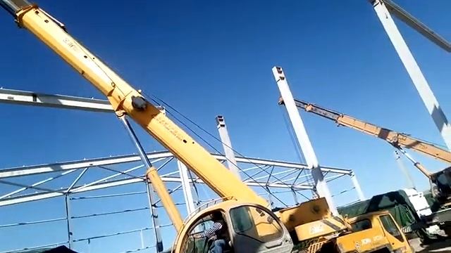 монтаж балки в Каражанбасе. завод. смотреть онлайн